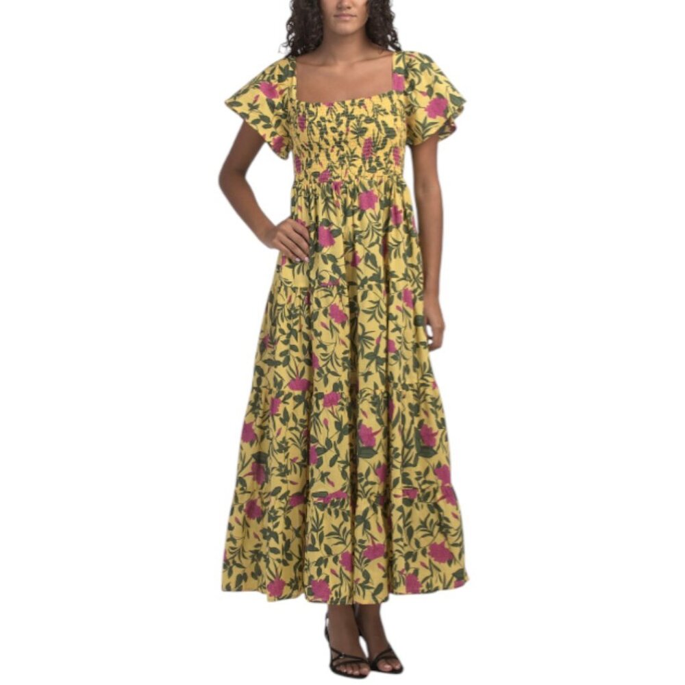 BEYOND BY VERA Rosie Puff Sleeve Maxi Dress